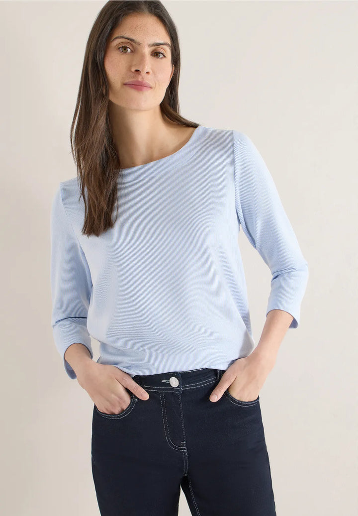 Cecil Striped Top In Cloud Blue