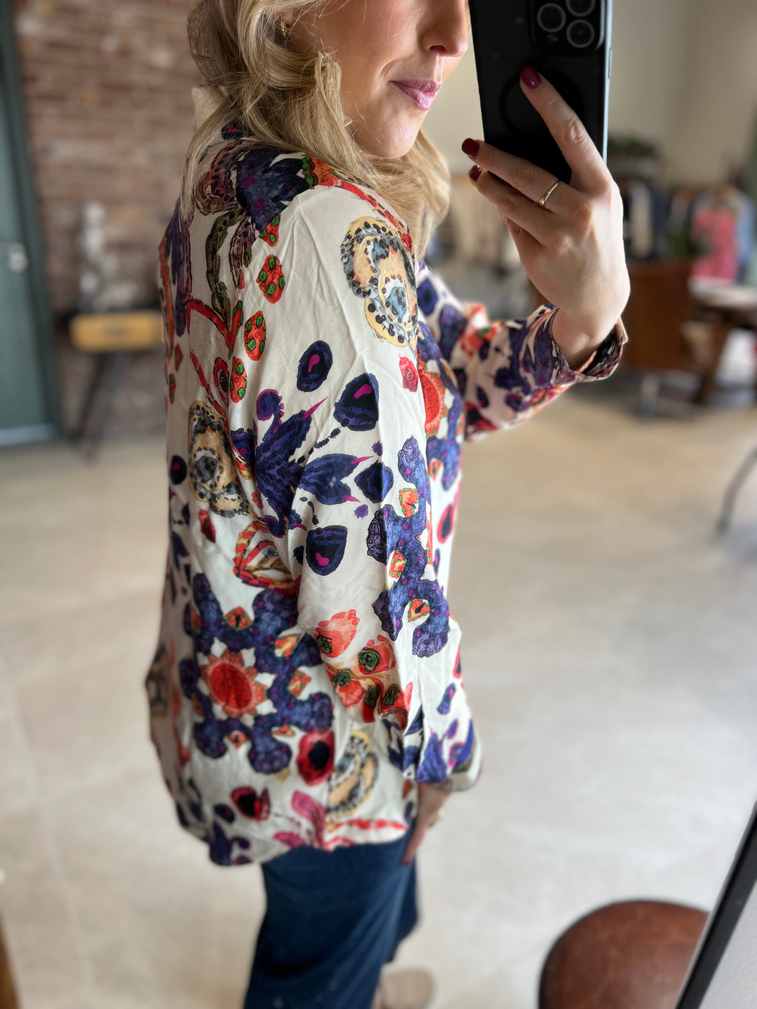 Culture Floral Shirt In Blue & Pink