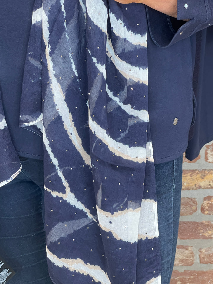 Monari Scarf With Print In Night Sky