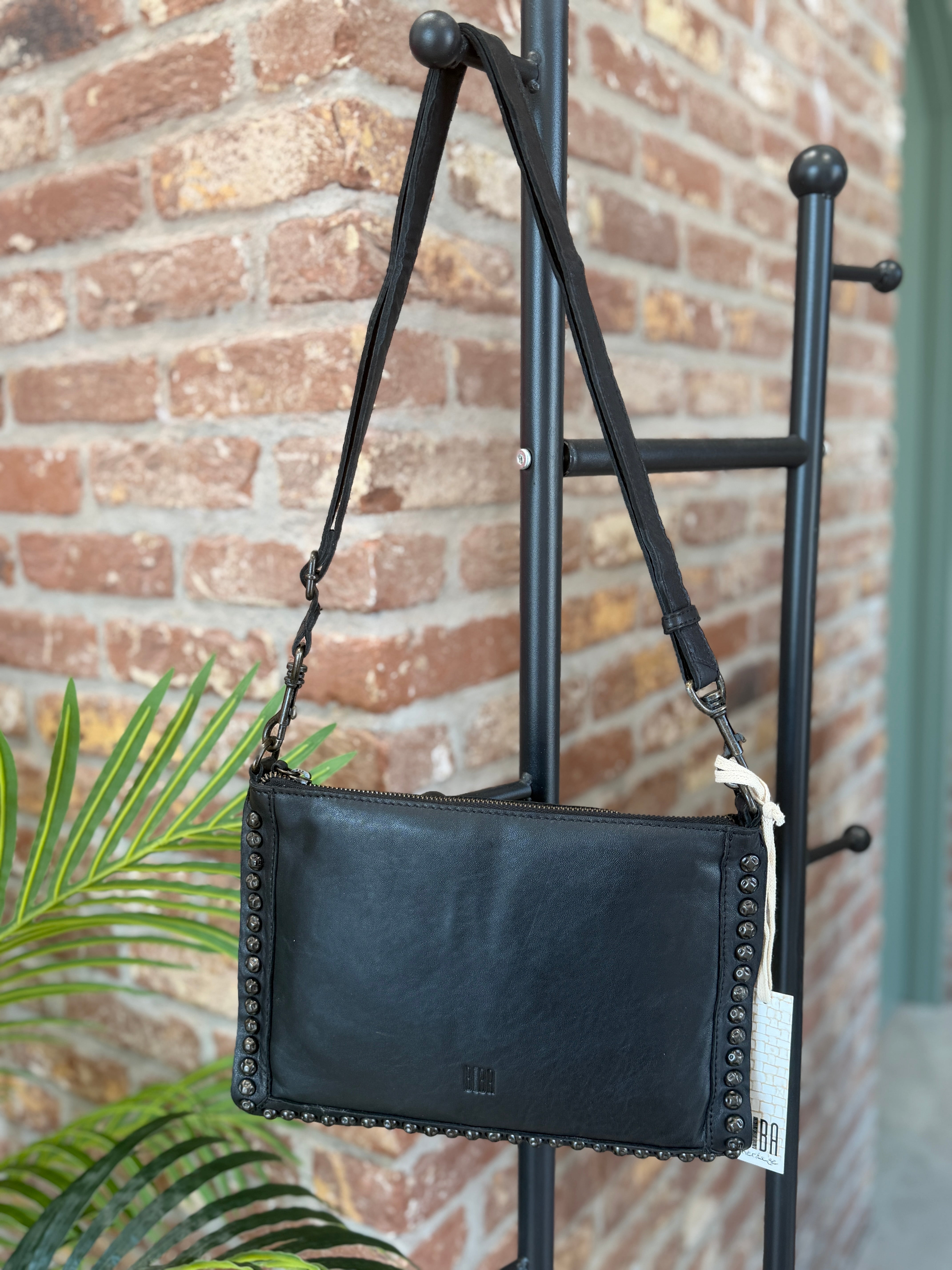 BIBA leather Portland Crossbody bag in black