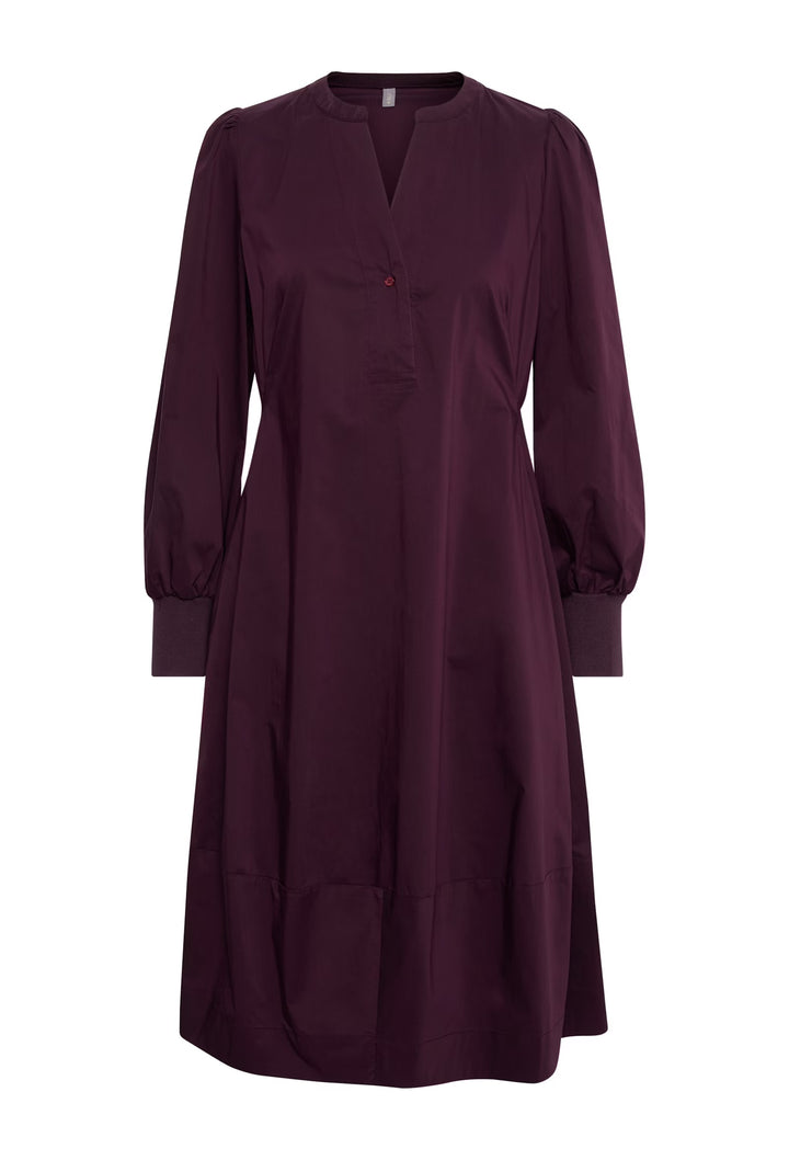 Culture Cuantoinett Rib Dress In Wine