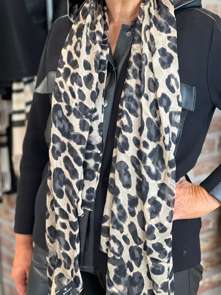 Monari Scarf With Print In Cinnamon