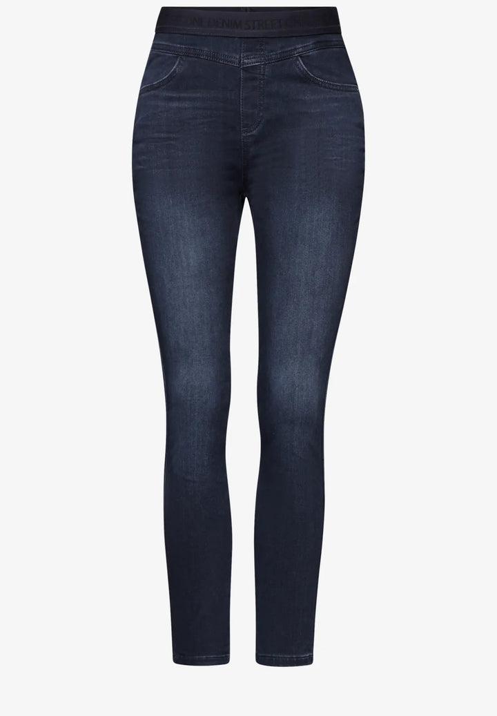 Street One Pull On Jeggings In Navy