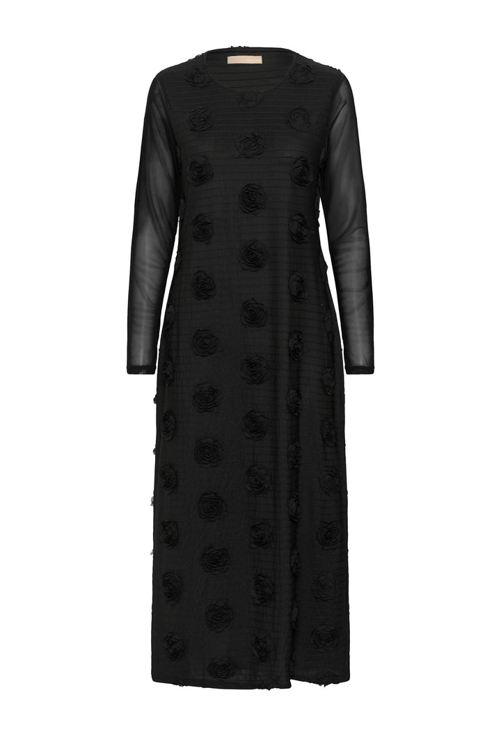 Culture Floral Details Dress In Black