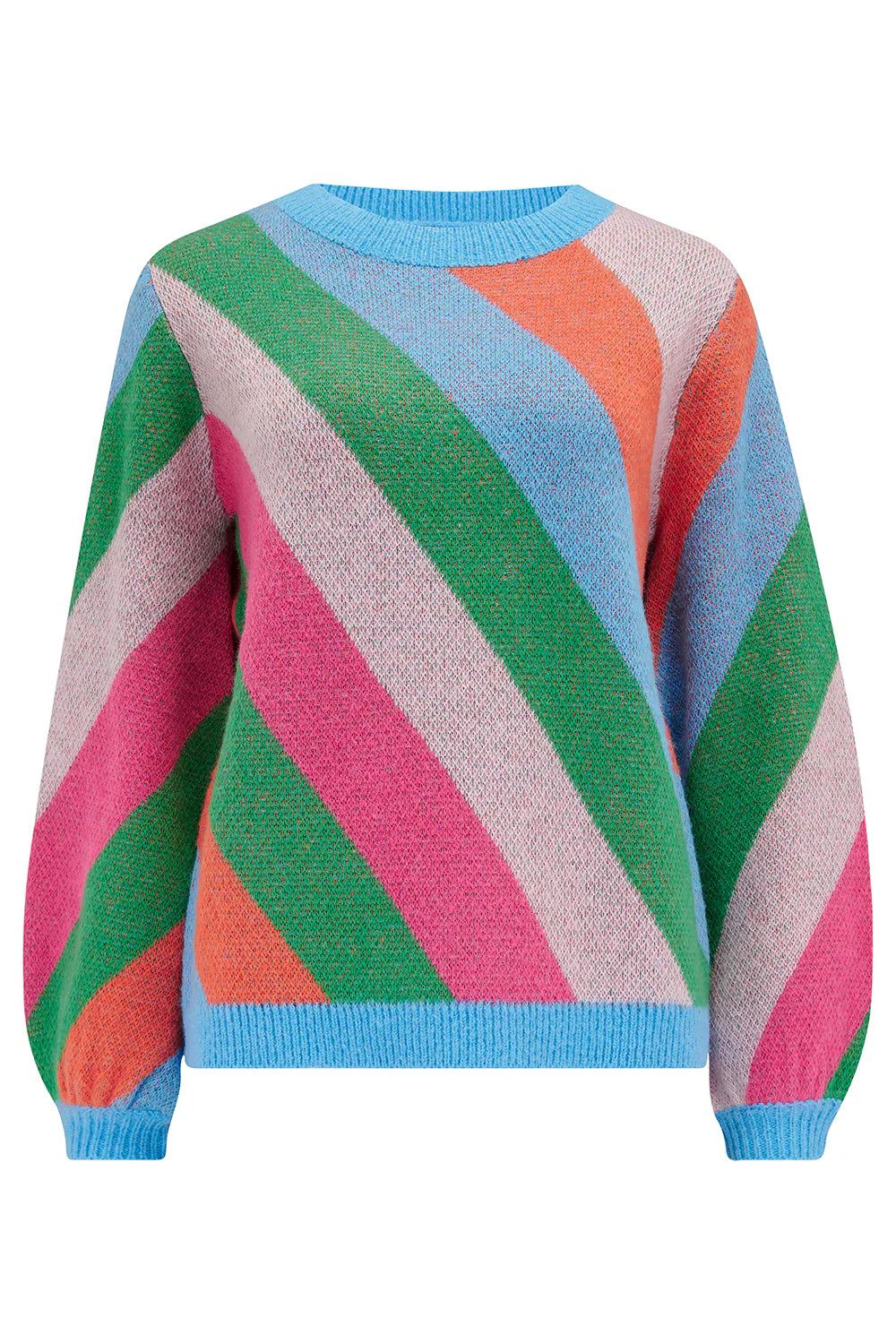 Sugarhill Brighton Essie Diagonal Stripes Jumper In Multi