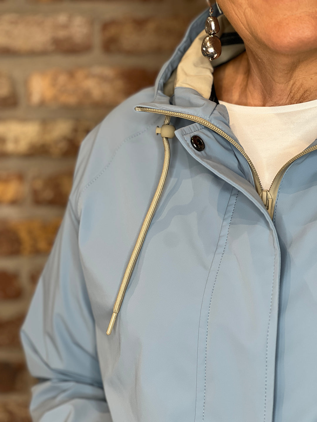 Tanta Nebo Lightweight Raincoat in faded denim