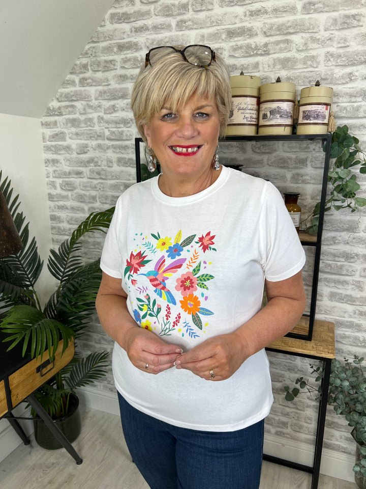 Sugarhill Brighton Hummingbird T-shirt In Off White