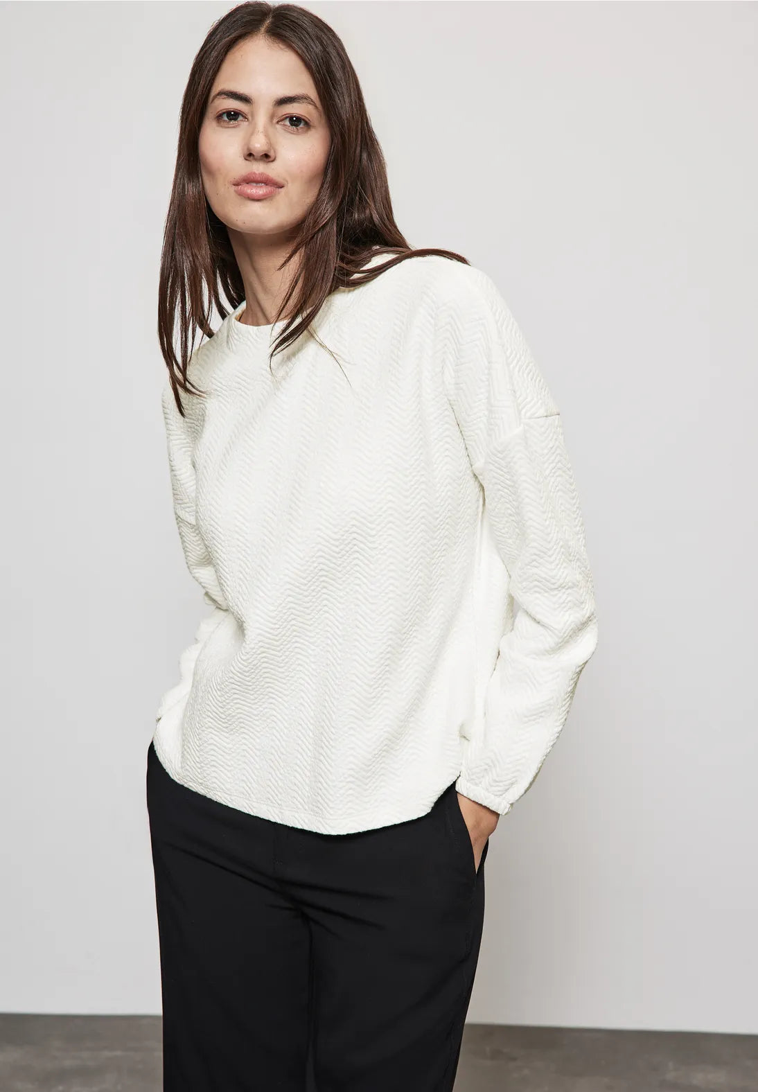 Street One Turtle Neck Top In Lucid White