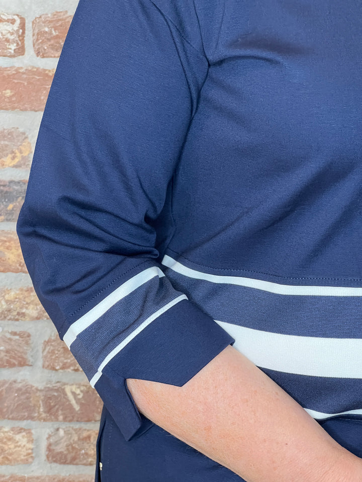 Peruzzi Stripe Top in Navy Multi