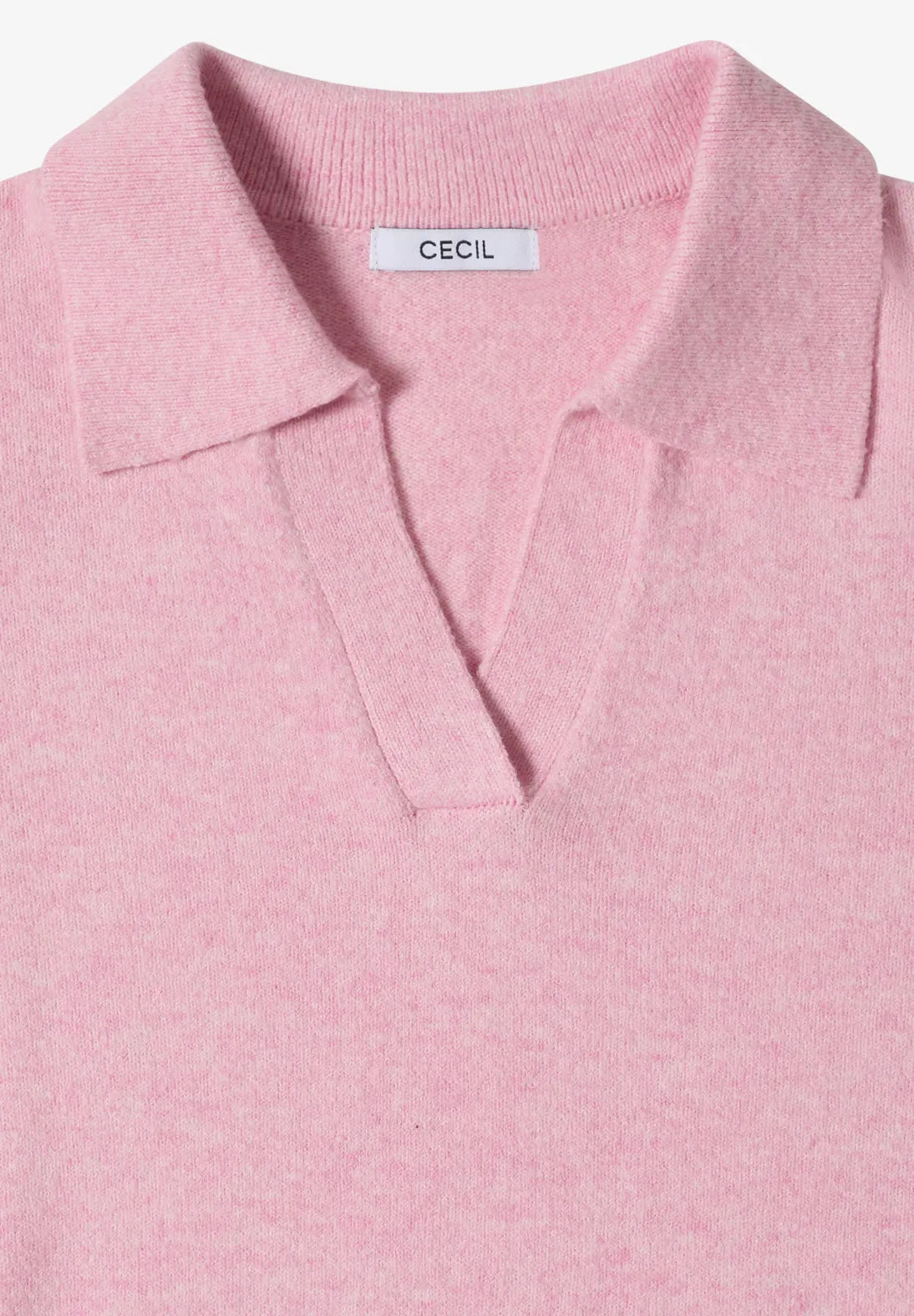 Cosy polo sweatshirt in mellow rose