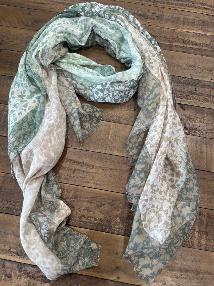 Soya Concept Denezia Scarf In Green Multi