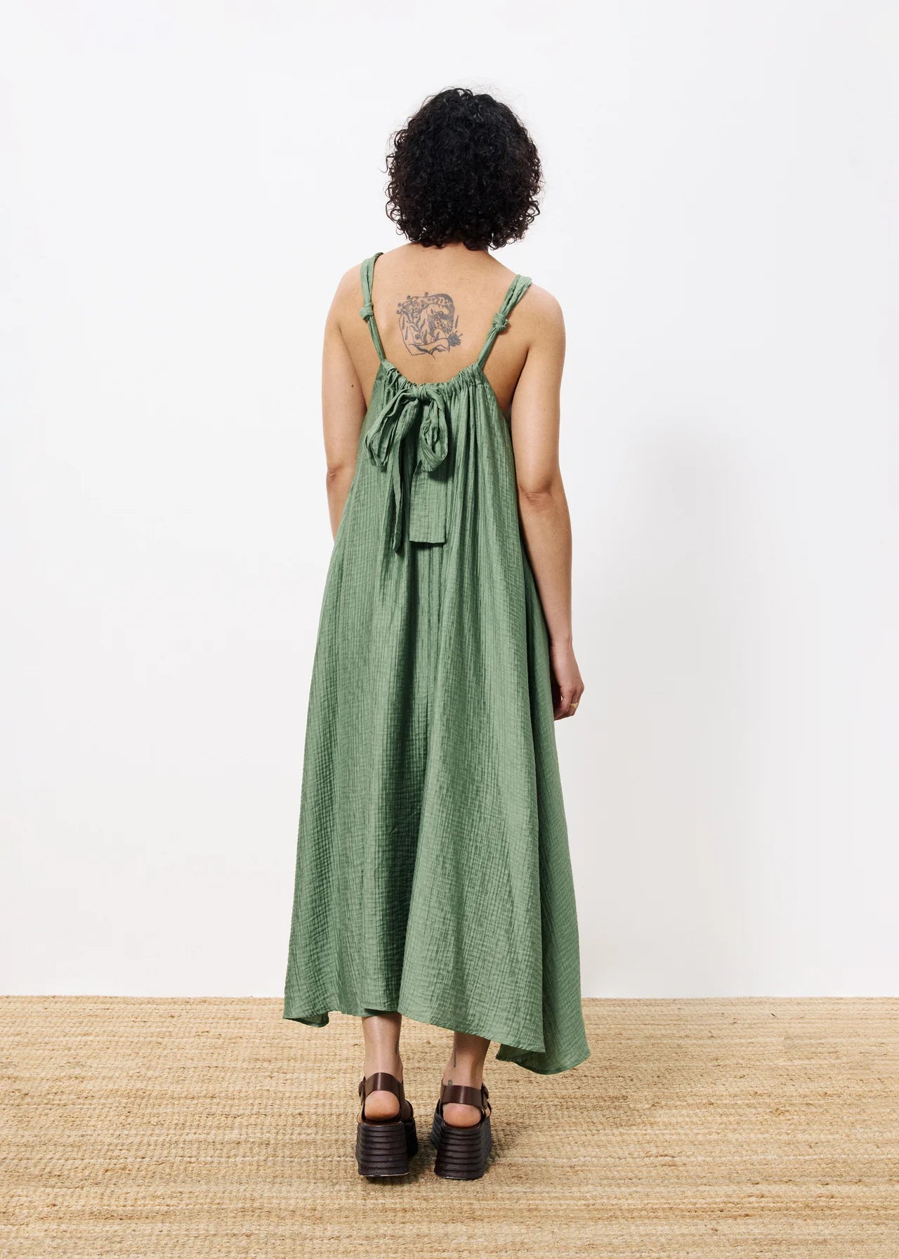 FRNCH Robe Dress In Vert Green