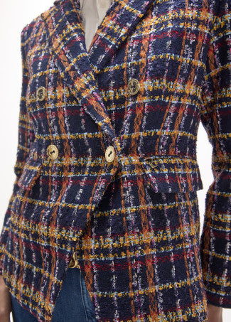 Tweed blazer in multicolour