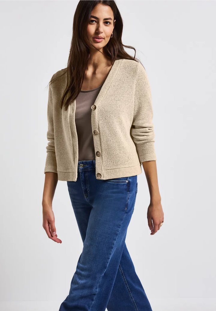 Street One Summer Knit Cardigan In Moonstone
