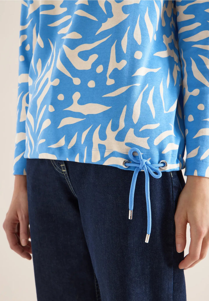 Cecil Two tone Sweatshirt In Fountain Blue