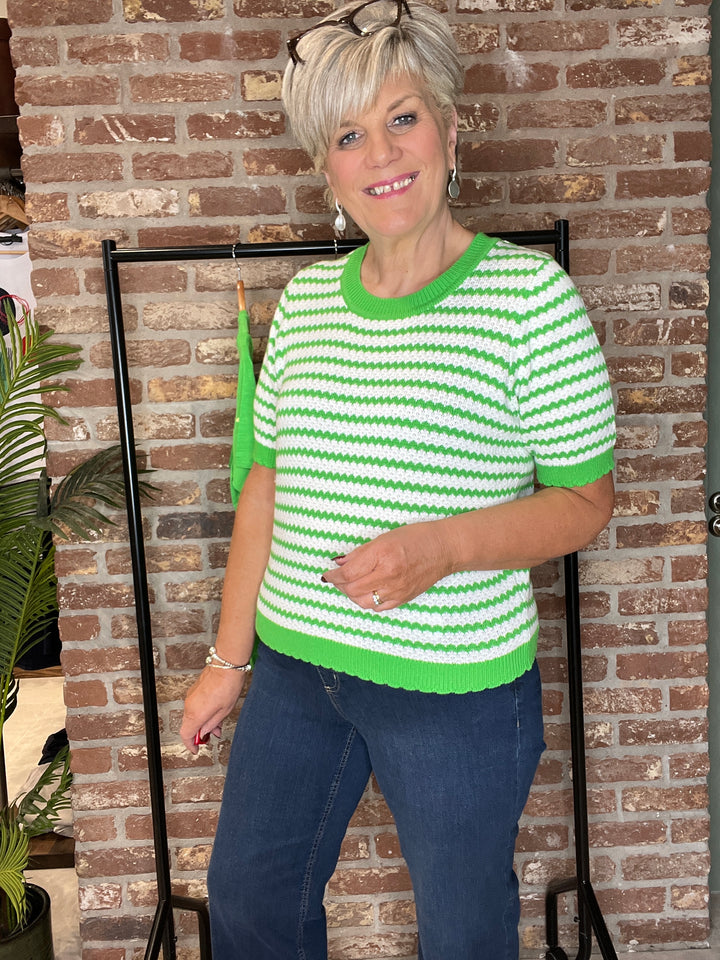 Nümph striped pullover In Green