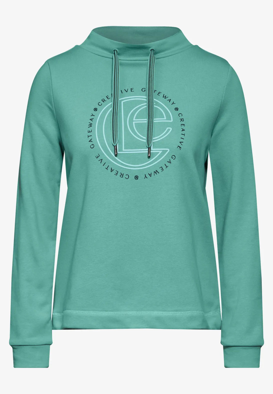 Cecil sweatshirt With Print In Adriatic Green