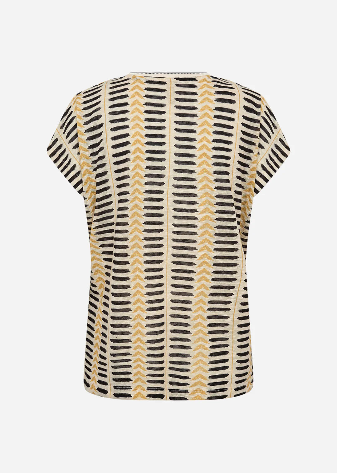 Soya Concept Aretha Striped T-Shirt In Yellow Multi