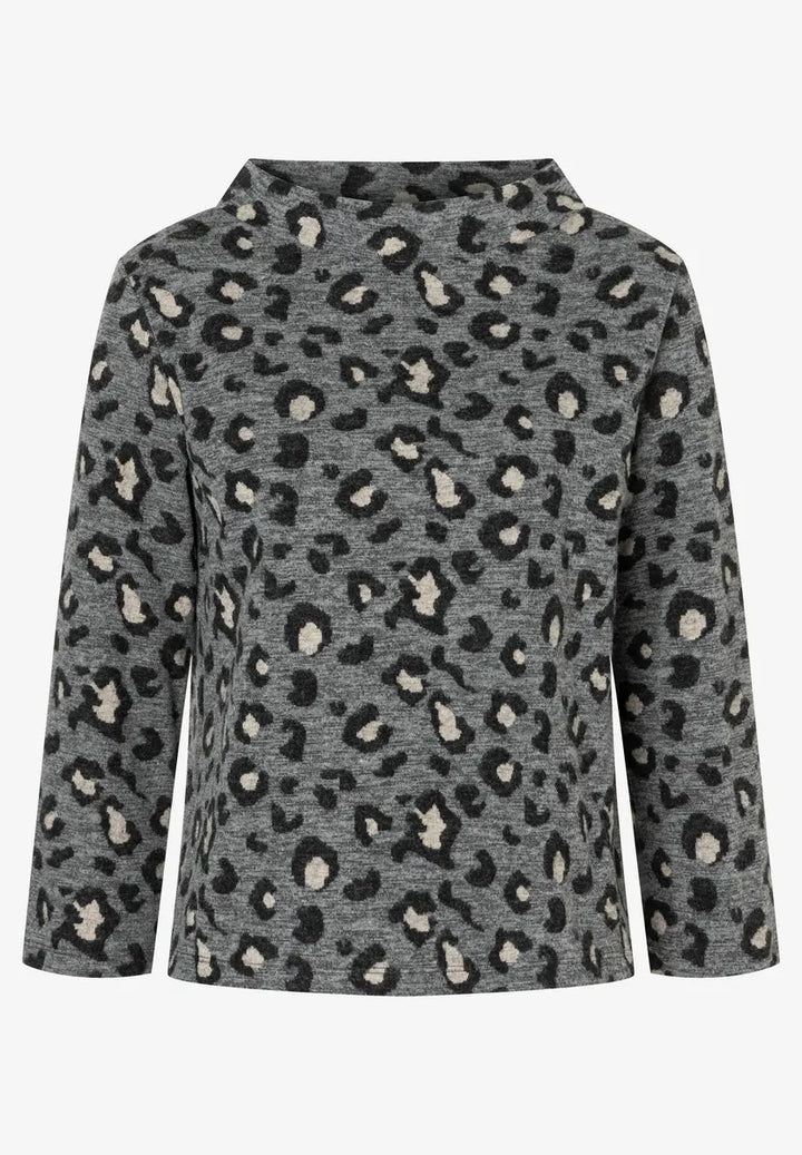 More & More Jacquard Sweatshirt In Grey