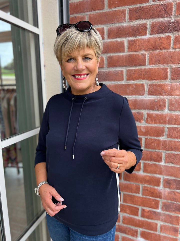 Cecil Funnel Neck sweatshirt  In Urban Dark Blue