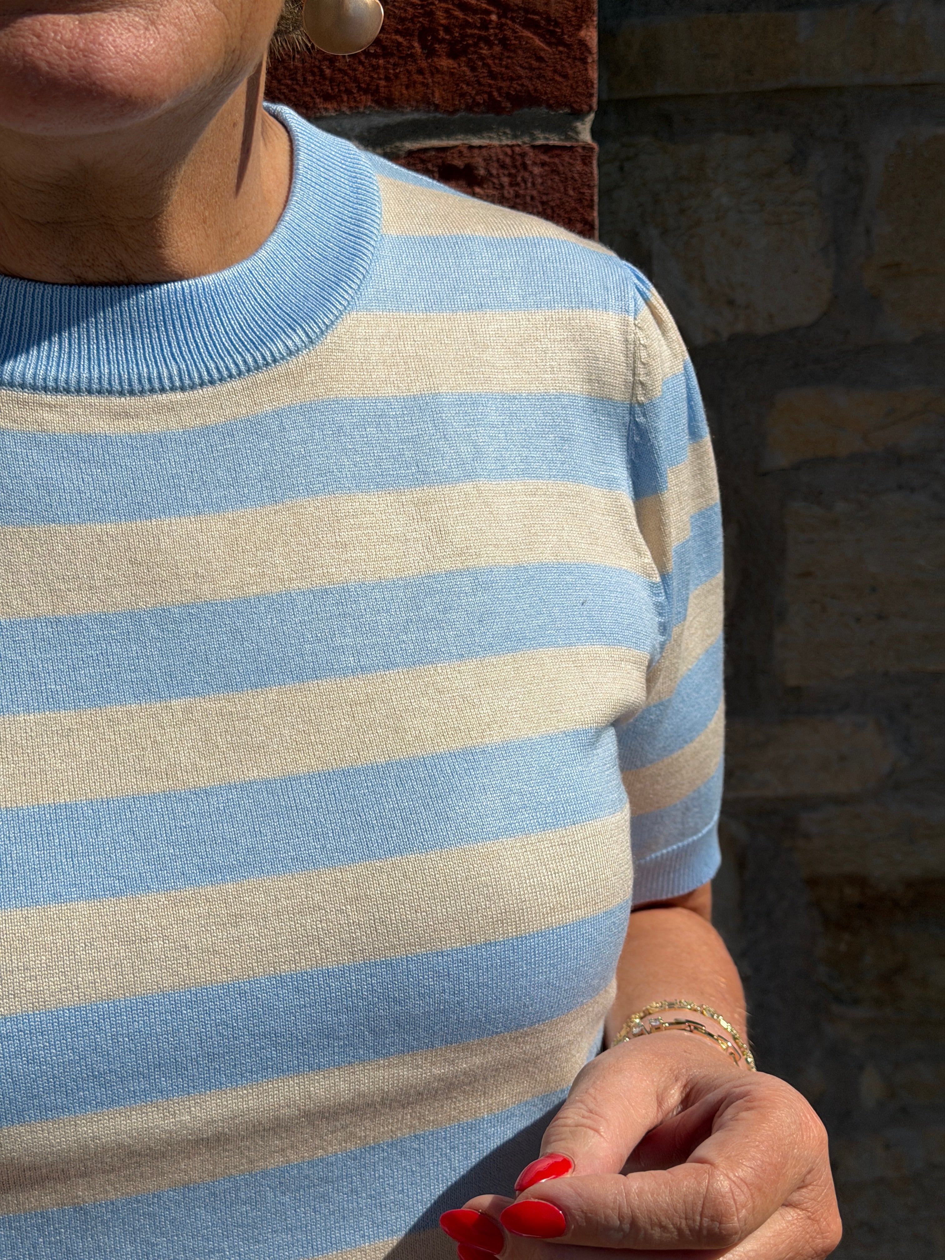 Saint Tropez Mila blocked stripe pullover