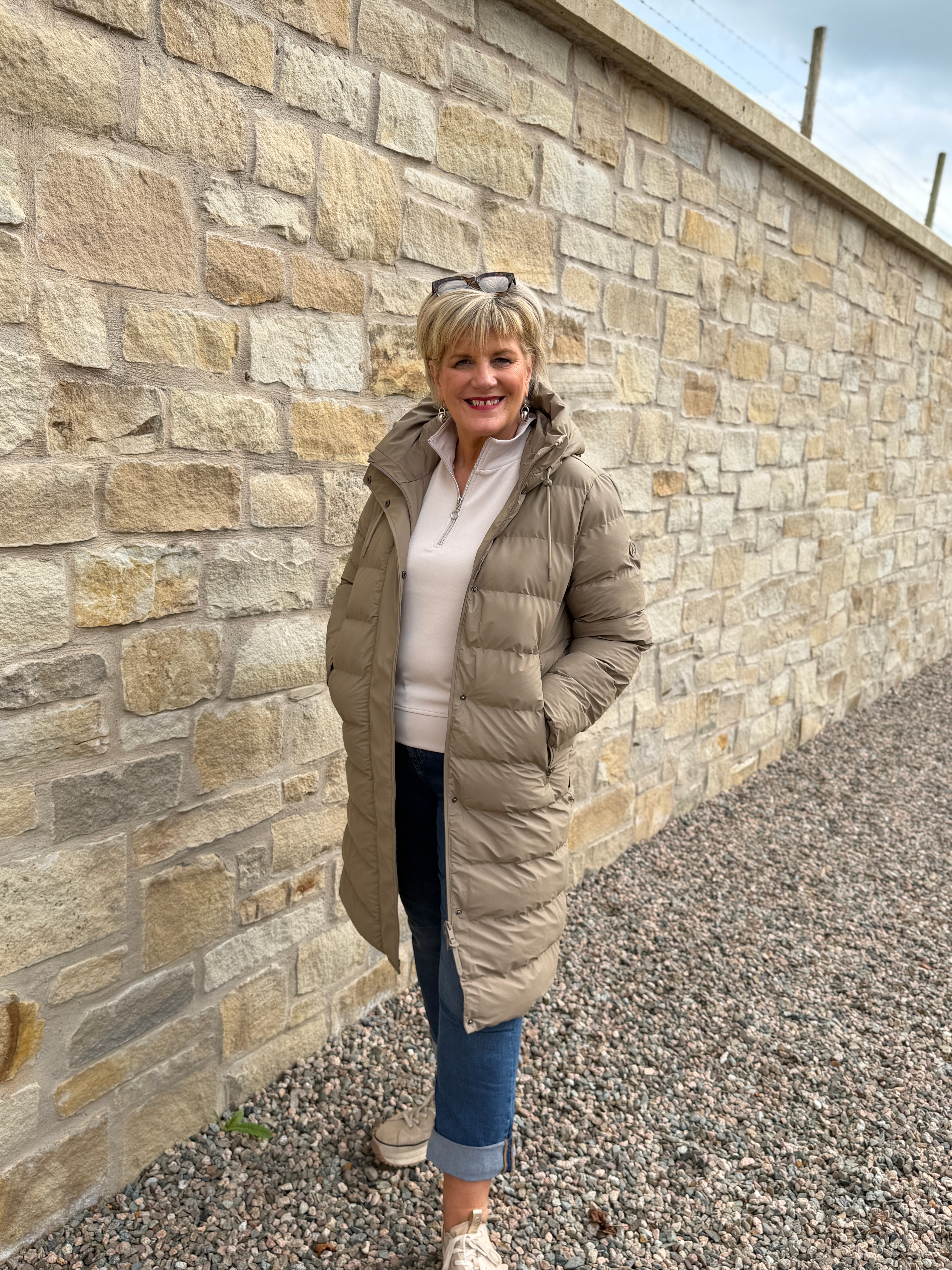 Glaze Puffa raincoat in Brindle