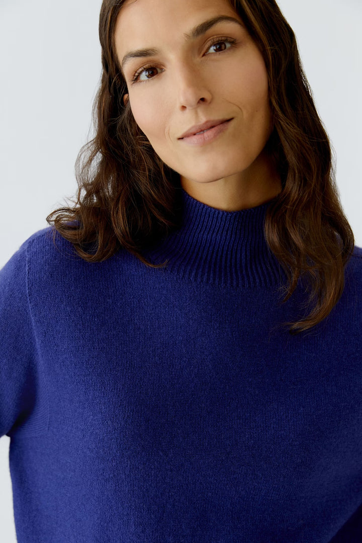 Oui Plain Pullover With In Blue Ribbon
