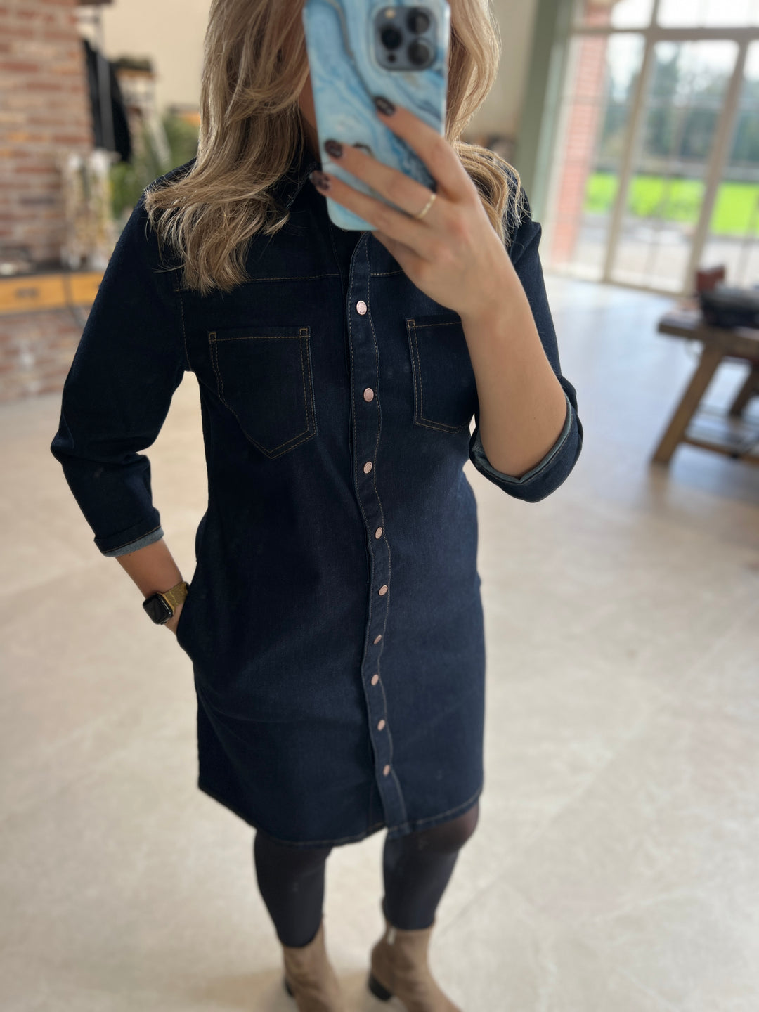 Street One Rinsed Look Denim Dress