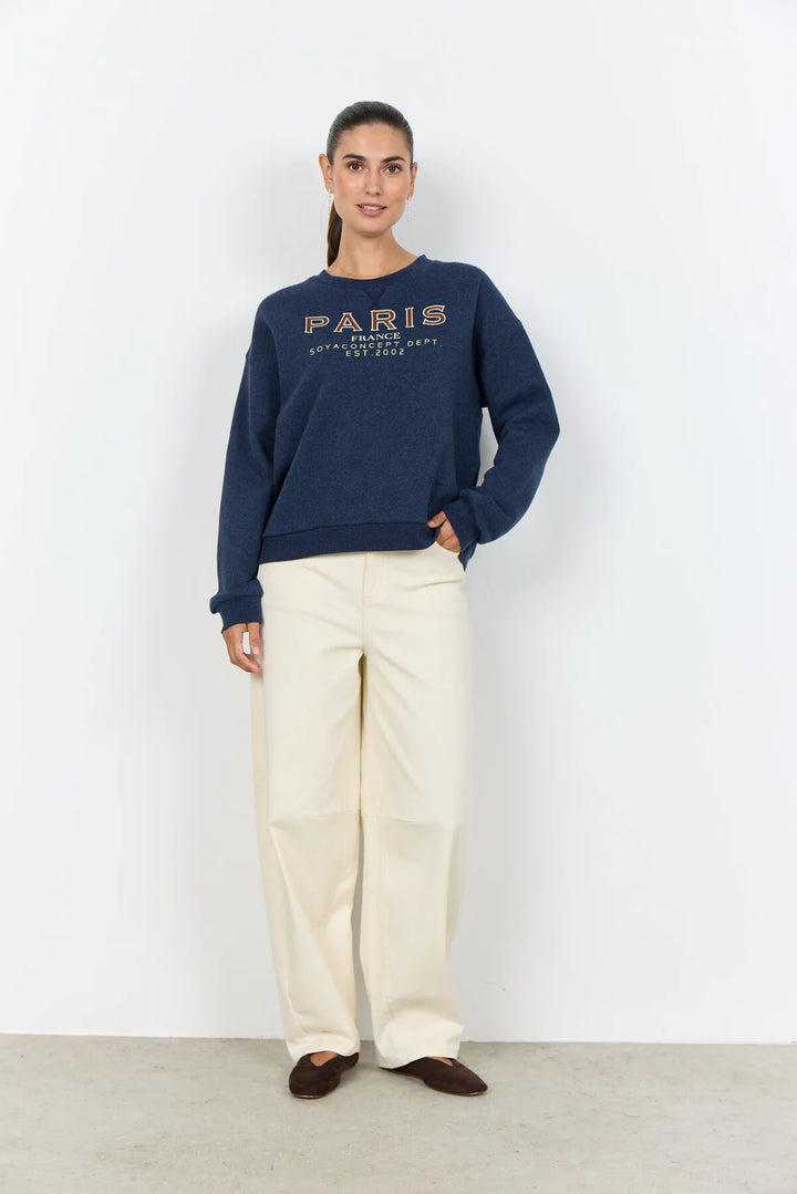 Soya Angelin Paris Sweatshirt In Navy