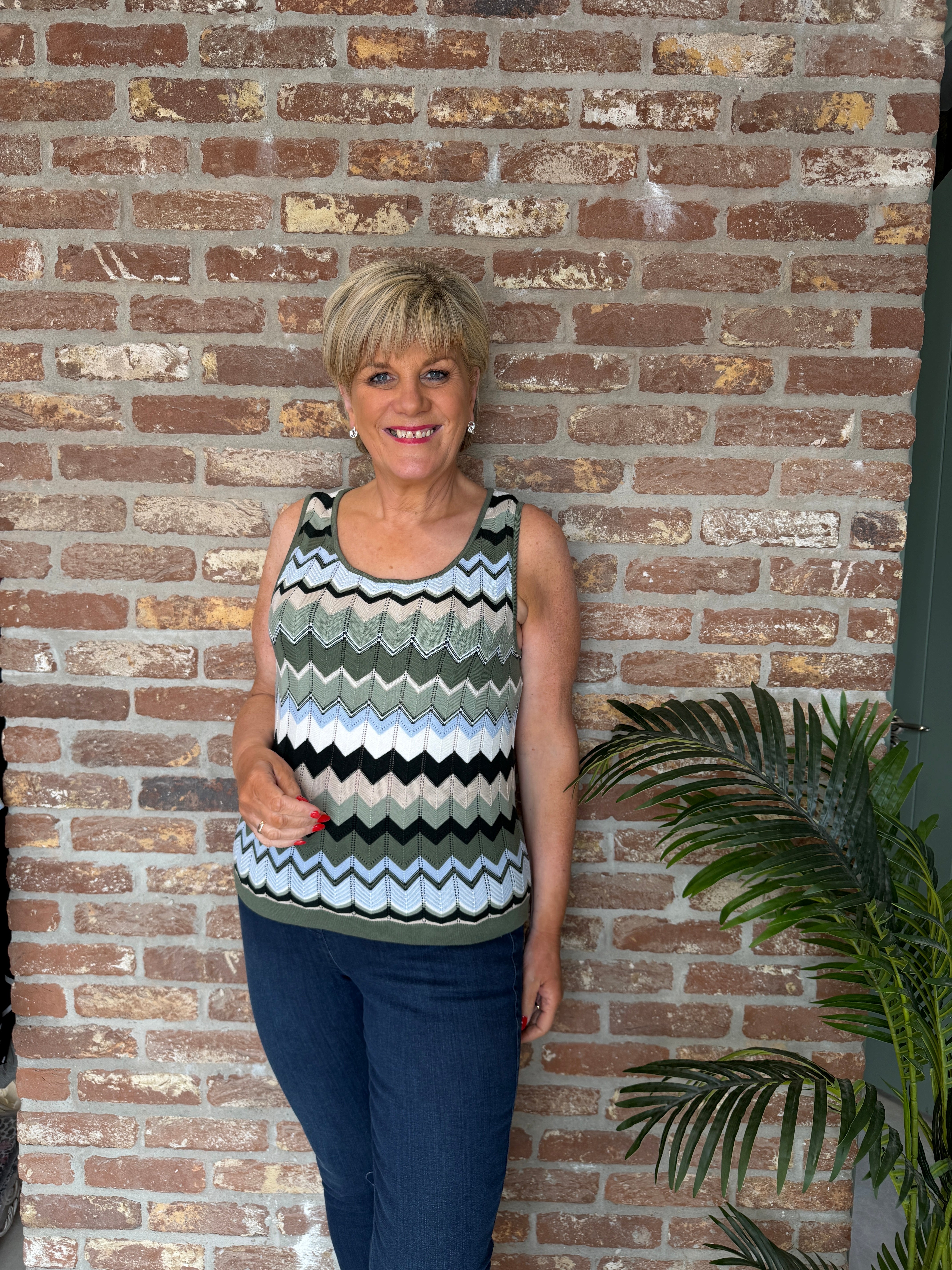 Street One Zig Zag Top In deep bond
