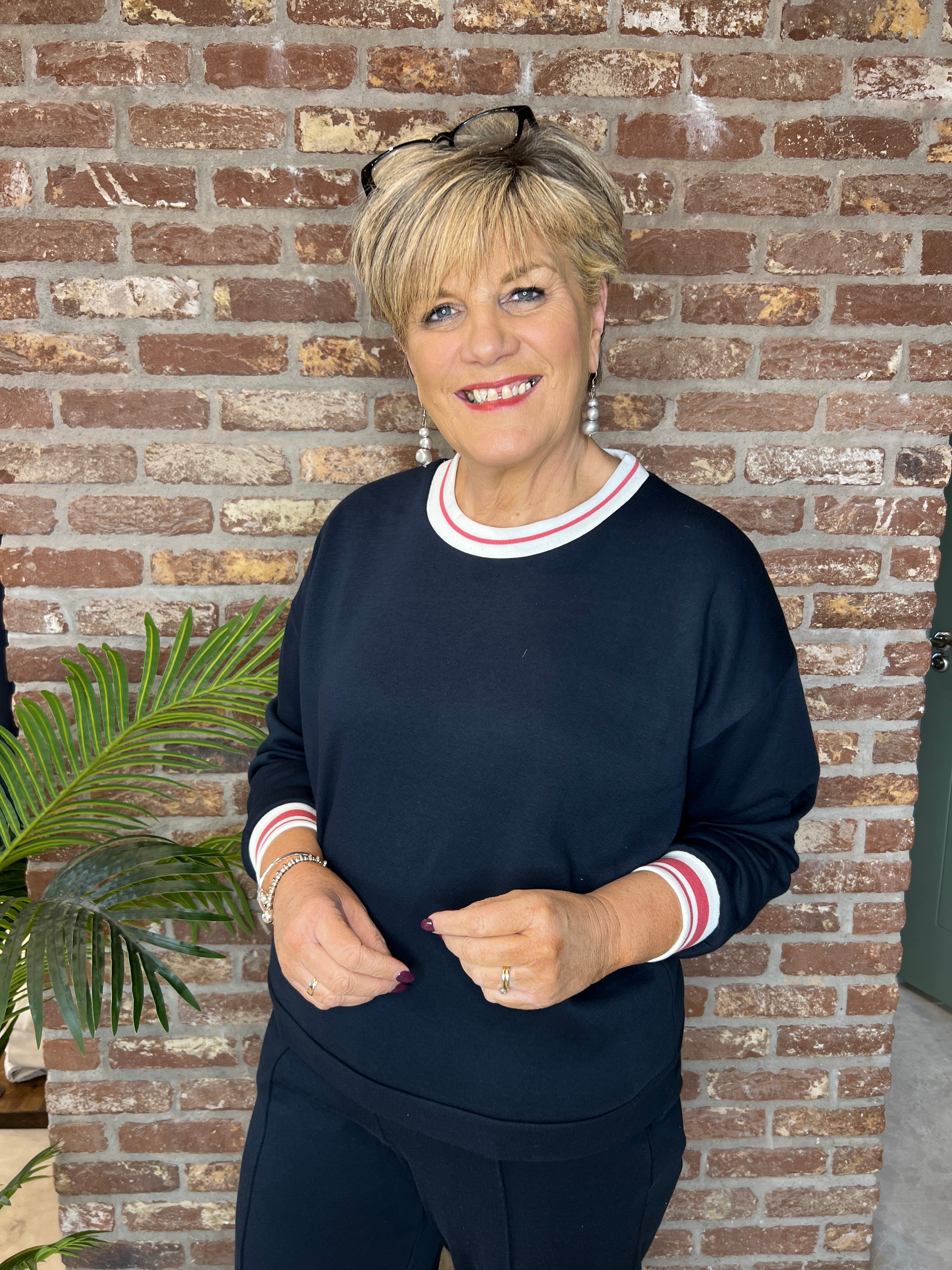 Soya Concept Angelin Sweatshirt In Navy