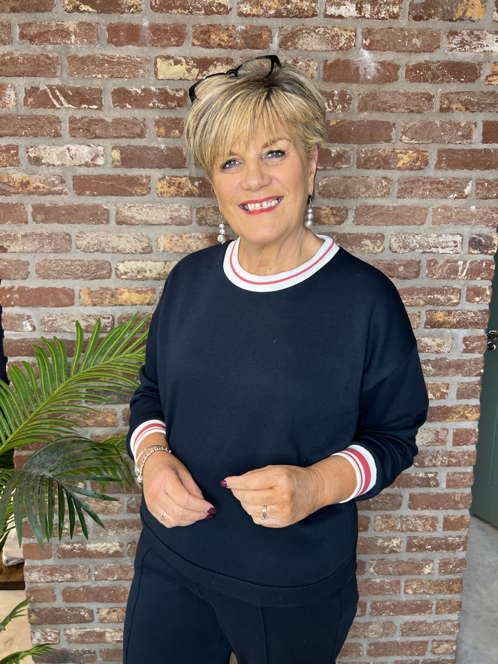 Soya Concept Angelin Sweatshirt In Navy