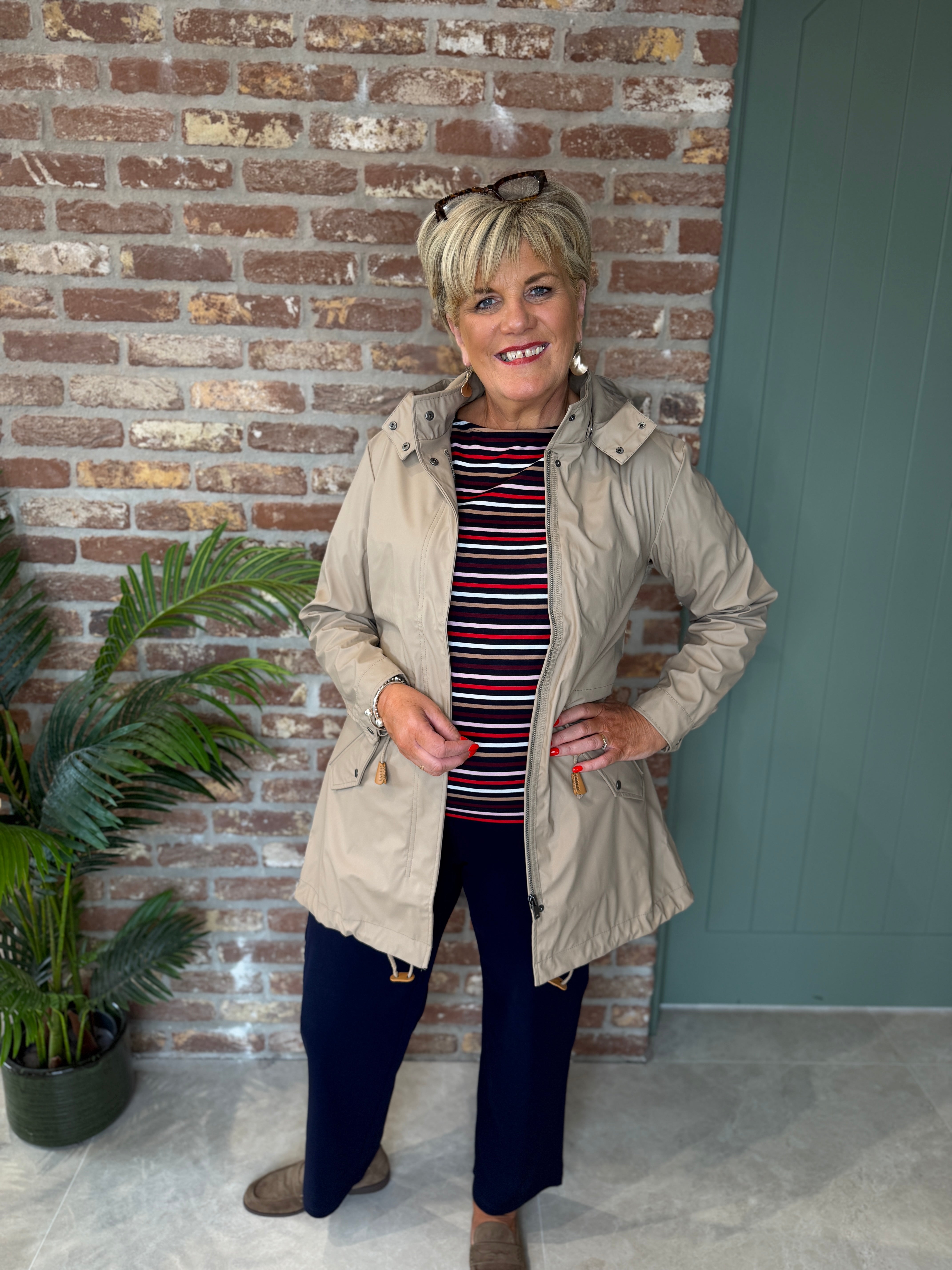 Alexa raincoat in camel