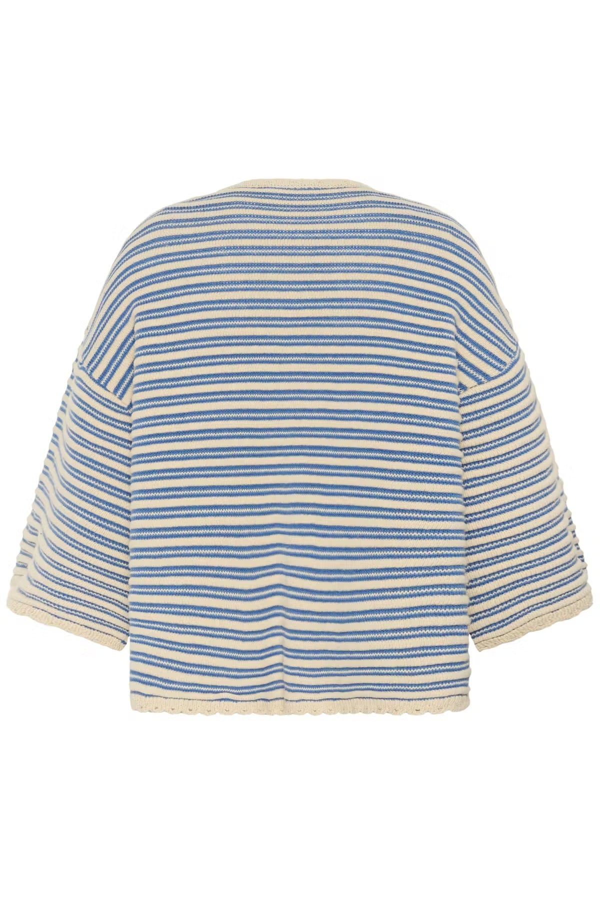 Saint Tropez Stripe cardigan in blue & stone