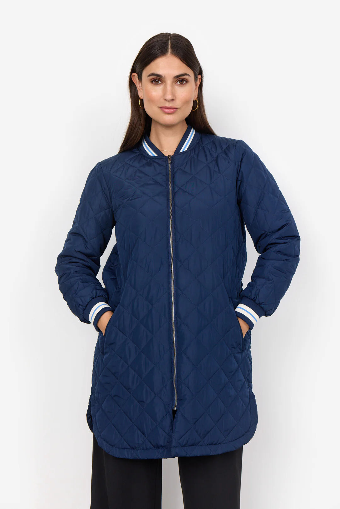 Soya Concept Fenya Coat In Navy