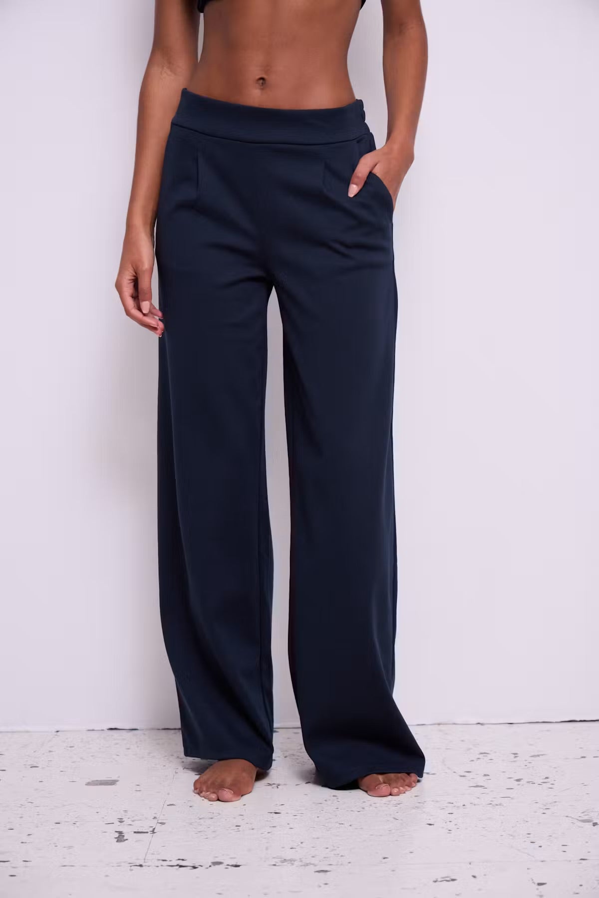 Ichi Ikate Wide Trousers In Total Eclipse