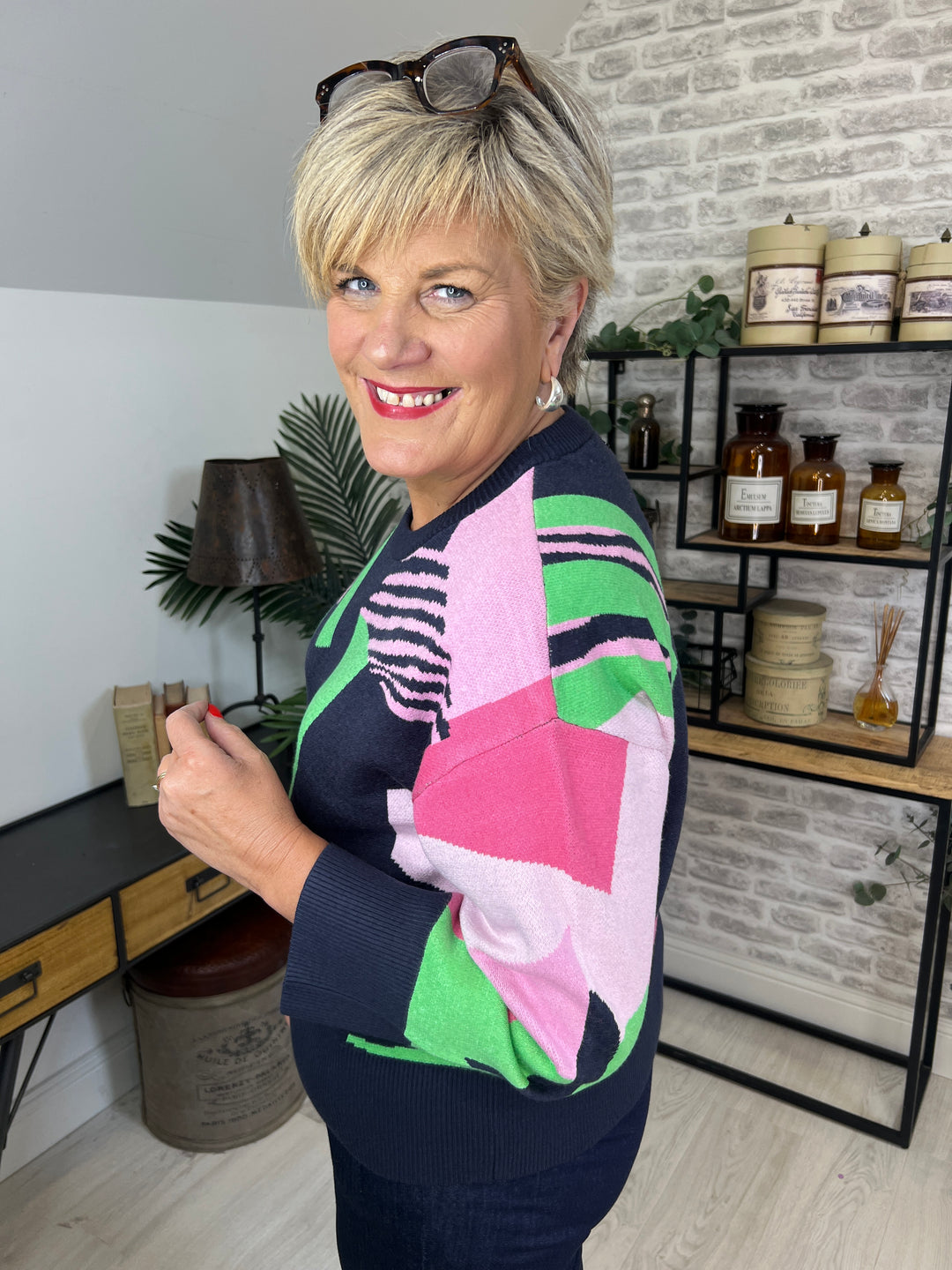 Nümph Nugraphi Pullover In Dark Sapphire