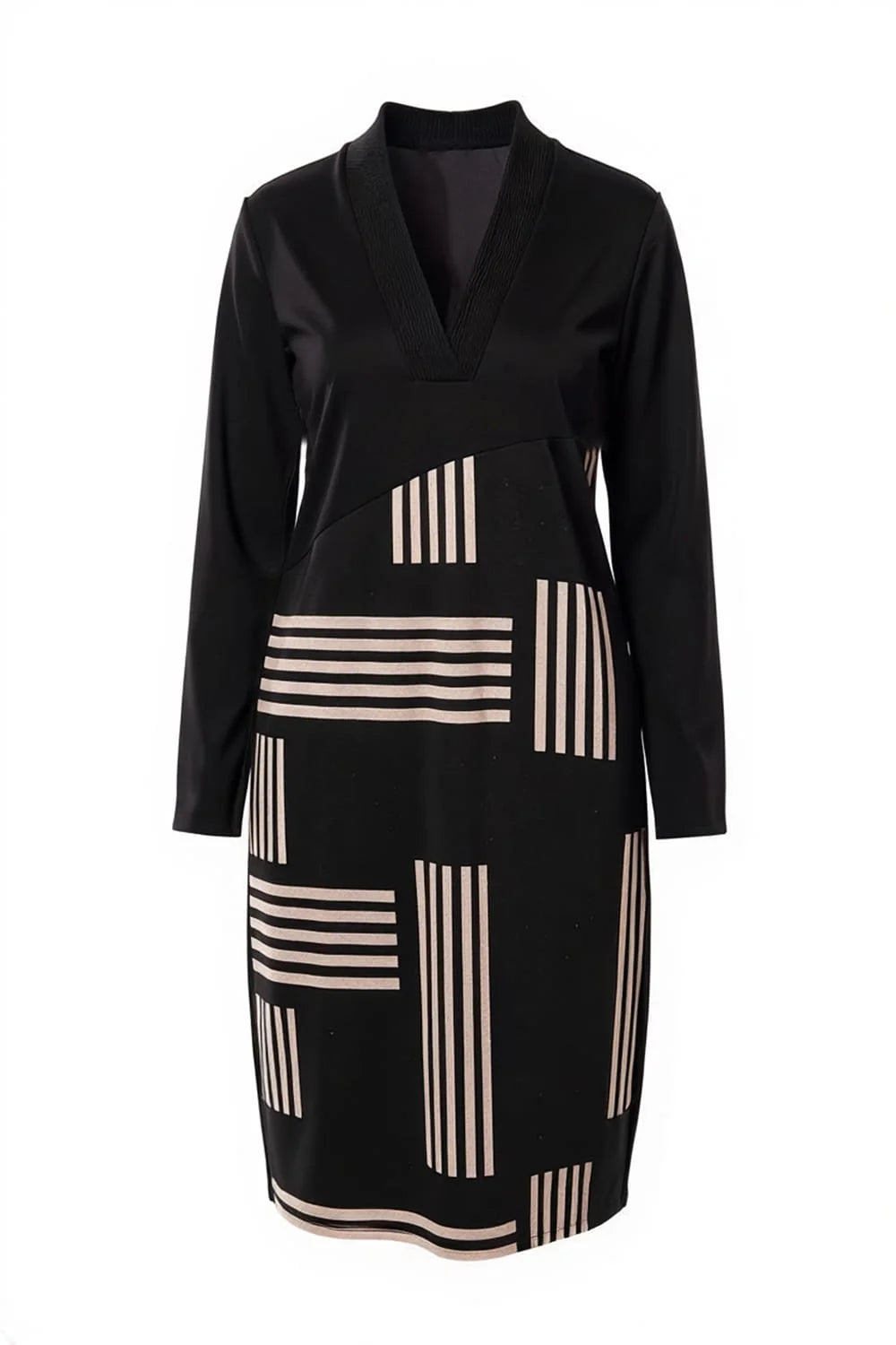 Peruzzi alternative stripe dress in Black