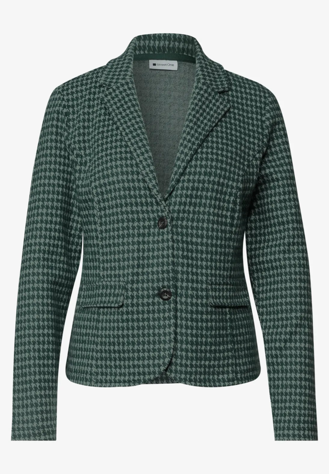 Checked blazer in stormy green