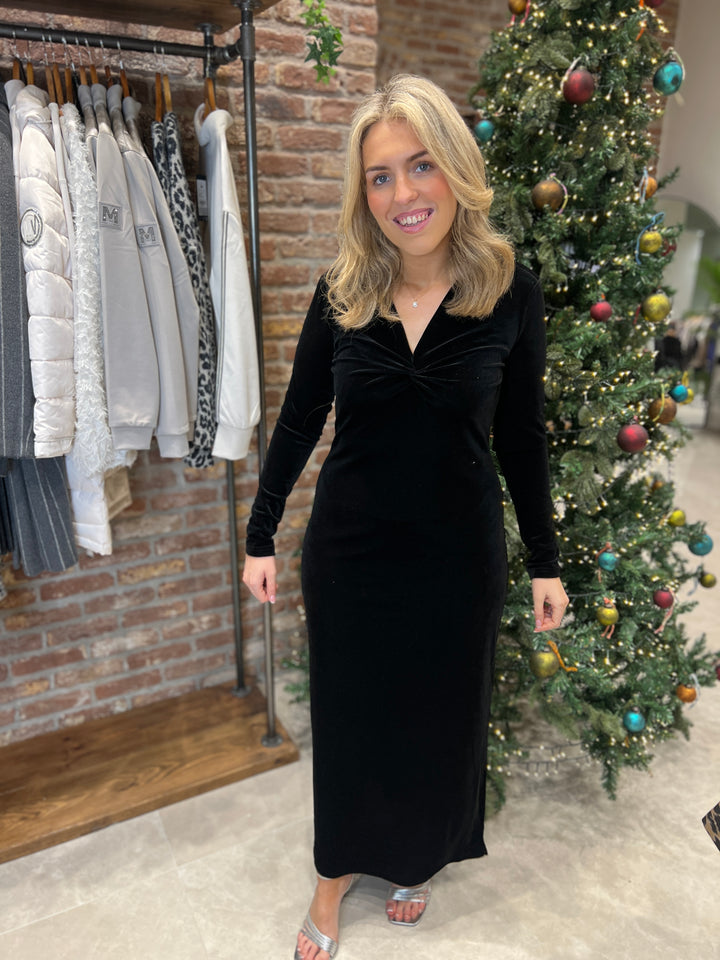 Culture Velour Dress In Black