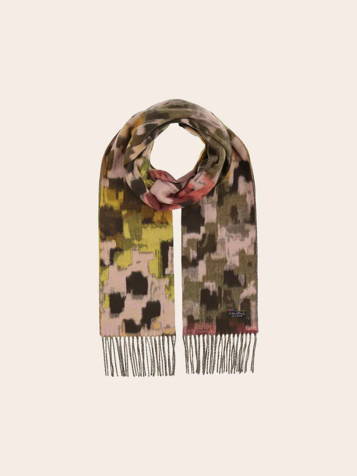 Cashmink pattern Scarf In Safari Green
