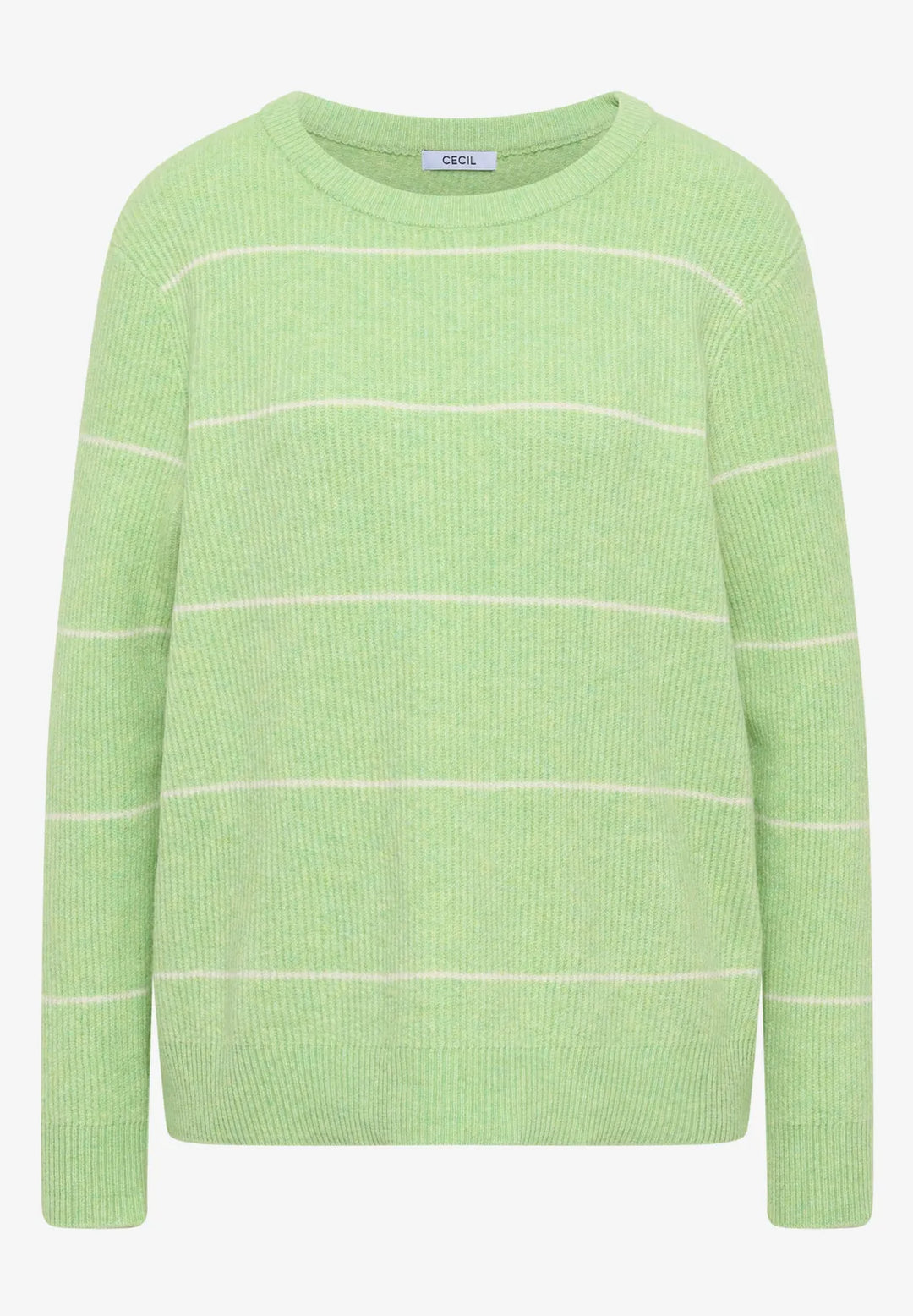 Cecil Striped Knit In Bamboo Green