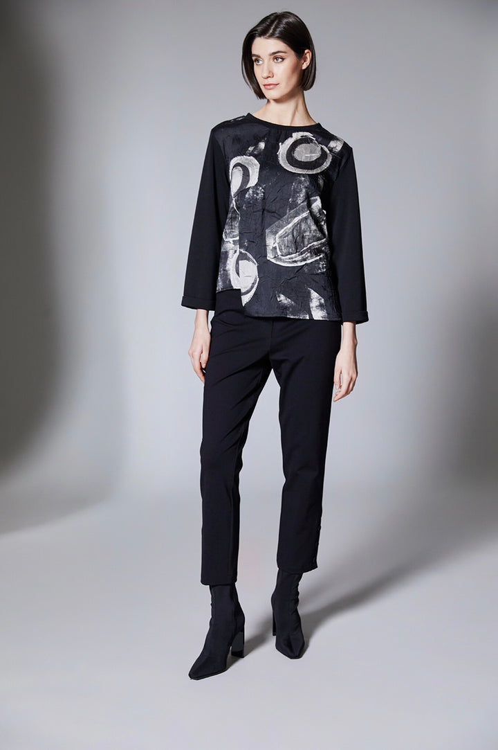 Peruzzi Ultra Print Top In Black