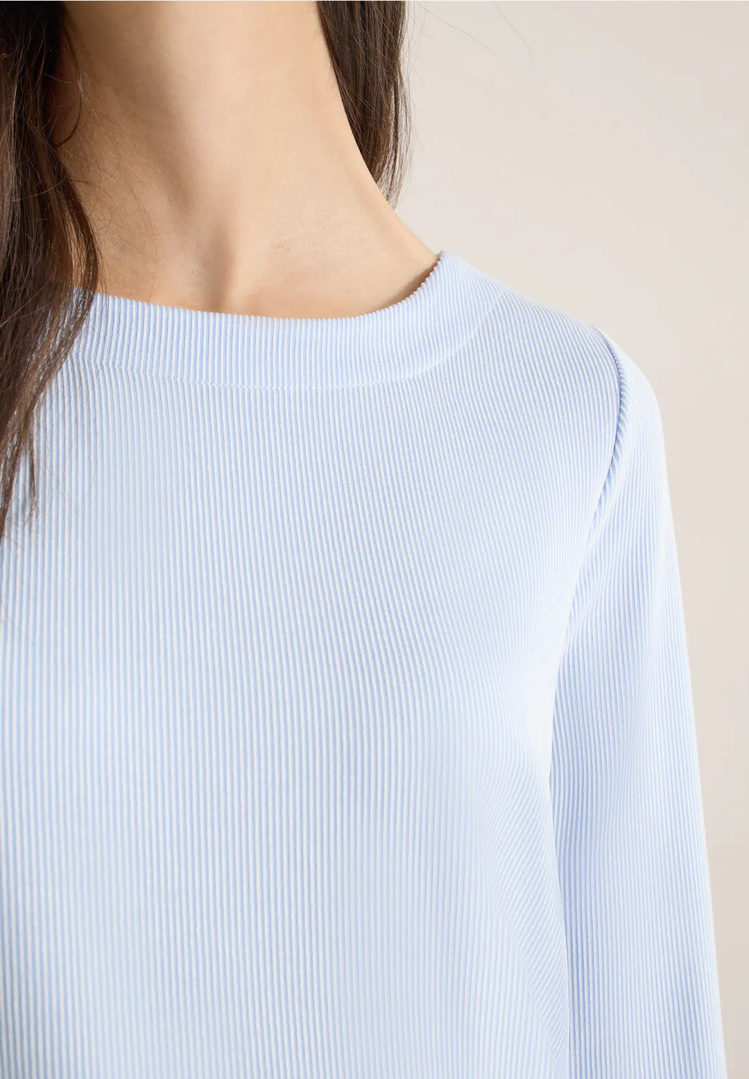 Cecil Striped Top In Cloud Blue