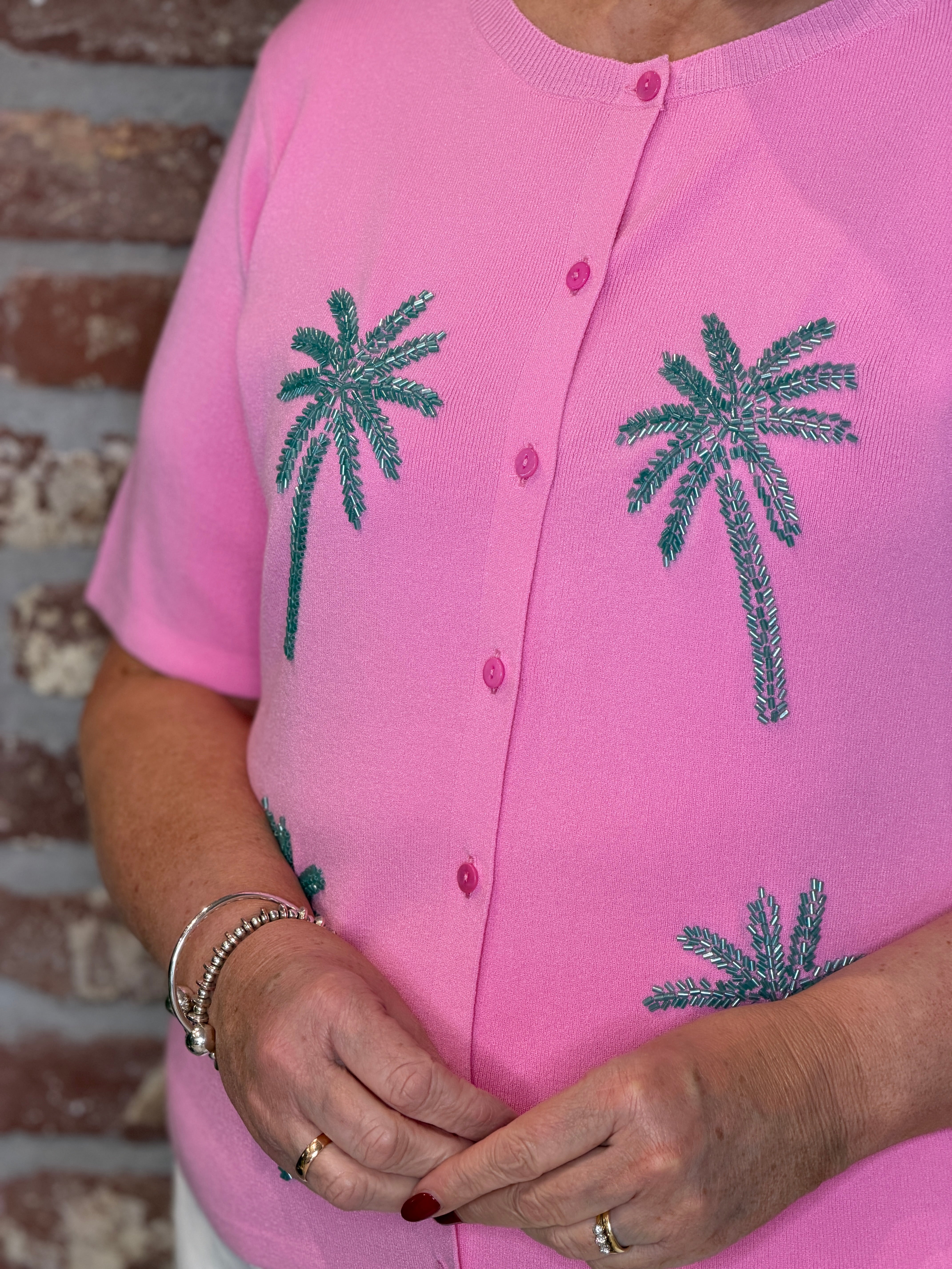 Milano Italy Cardigan In Orchid Print