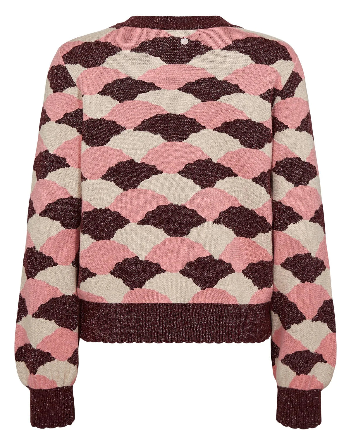 Nümph Nulila Patterned Pullover In Pink Lemonade