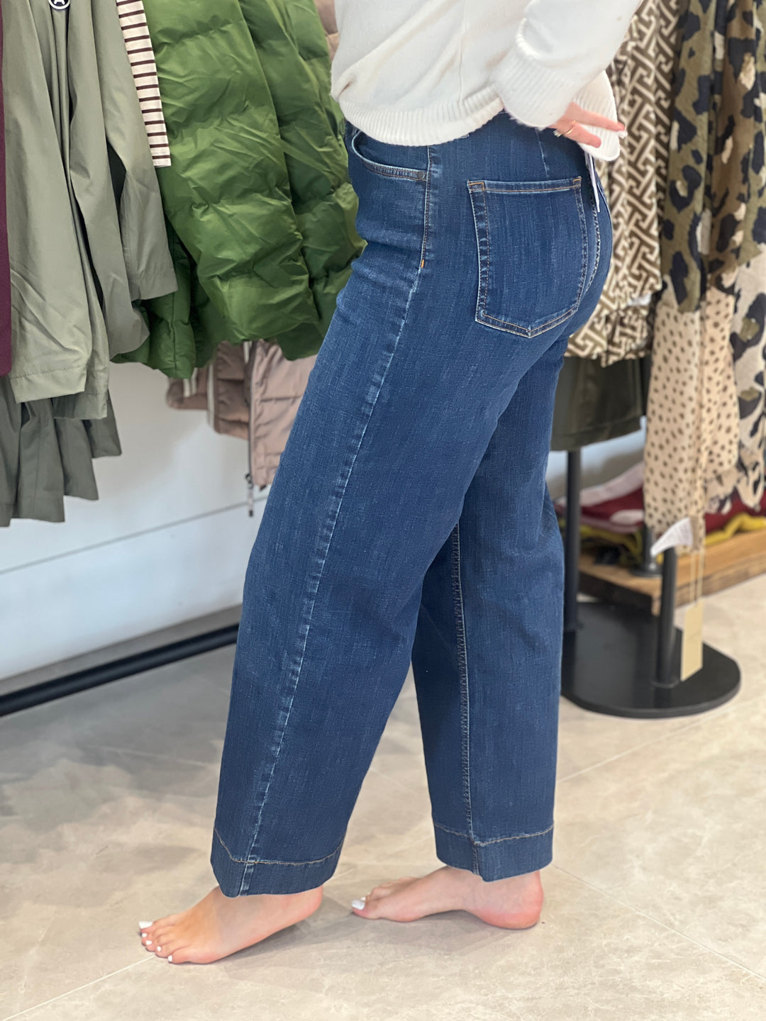 Nümph Nuparis Cropped jeans In Dark Blue Denim