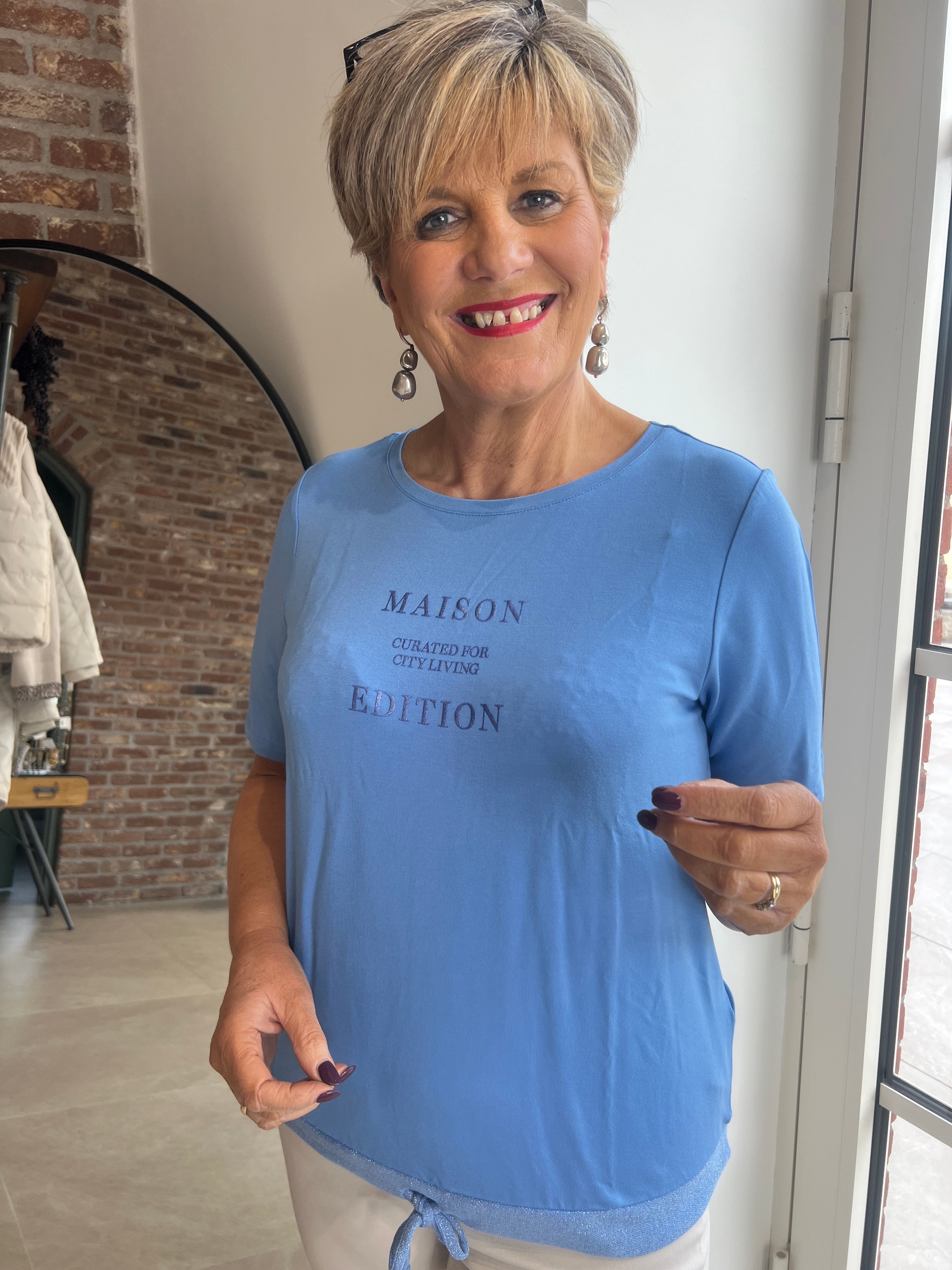 Street One Top In Bonnet Blue