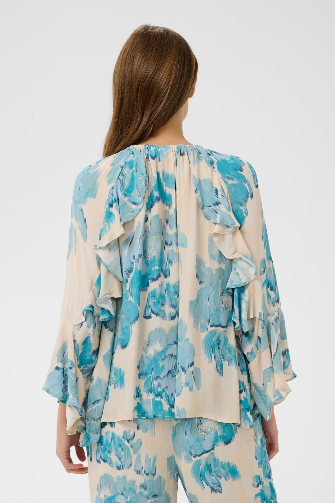 Saint Tropez shaded floral blouse In Blue