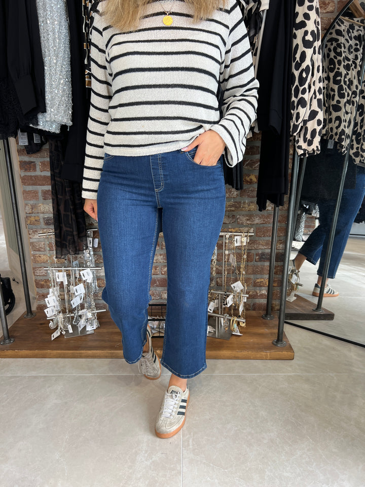 Stehmann Melli Culotte Trousers on Jeans In Dark Denim